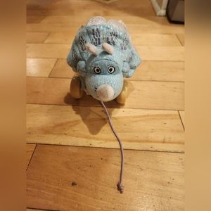 Trixie dinosaur pull strings toy with wheels